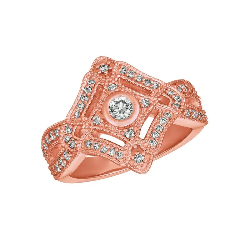 DIAMOND RING 14K OLD (0.54 CTW)