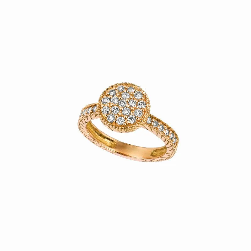 DIAMOND ROUND RING 14K GOLD (0.62 CTW) 1