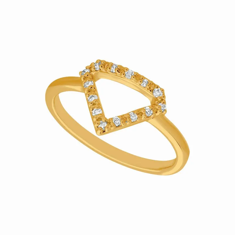 DIAMOND-SHAPE DIAMOND RING 14K GOLD (0.11 CTW)