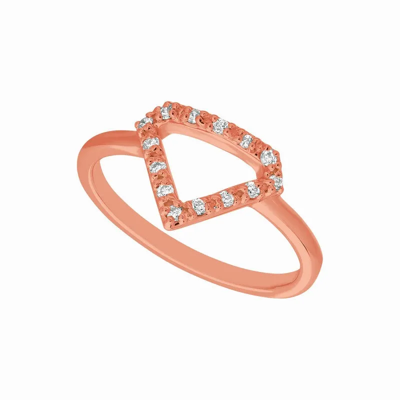 DIAMOND-SHAPE DIAMOND RING 14K GOLD (0.11 CTW)