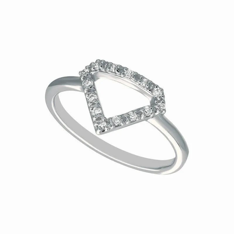 DIAMOND-SHAPE DIAMOND RING 14K GOLD (0.11 CTW)