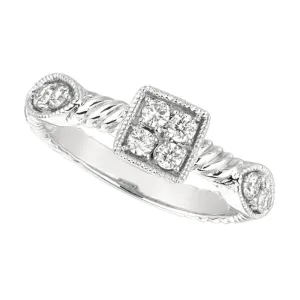 DIAMOND SQUARE & MARQUISE SHAPE RING 14K GOLD (0.39 CTW)