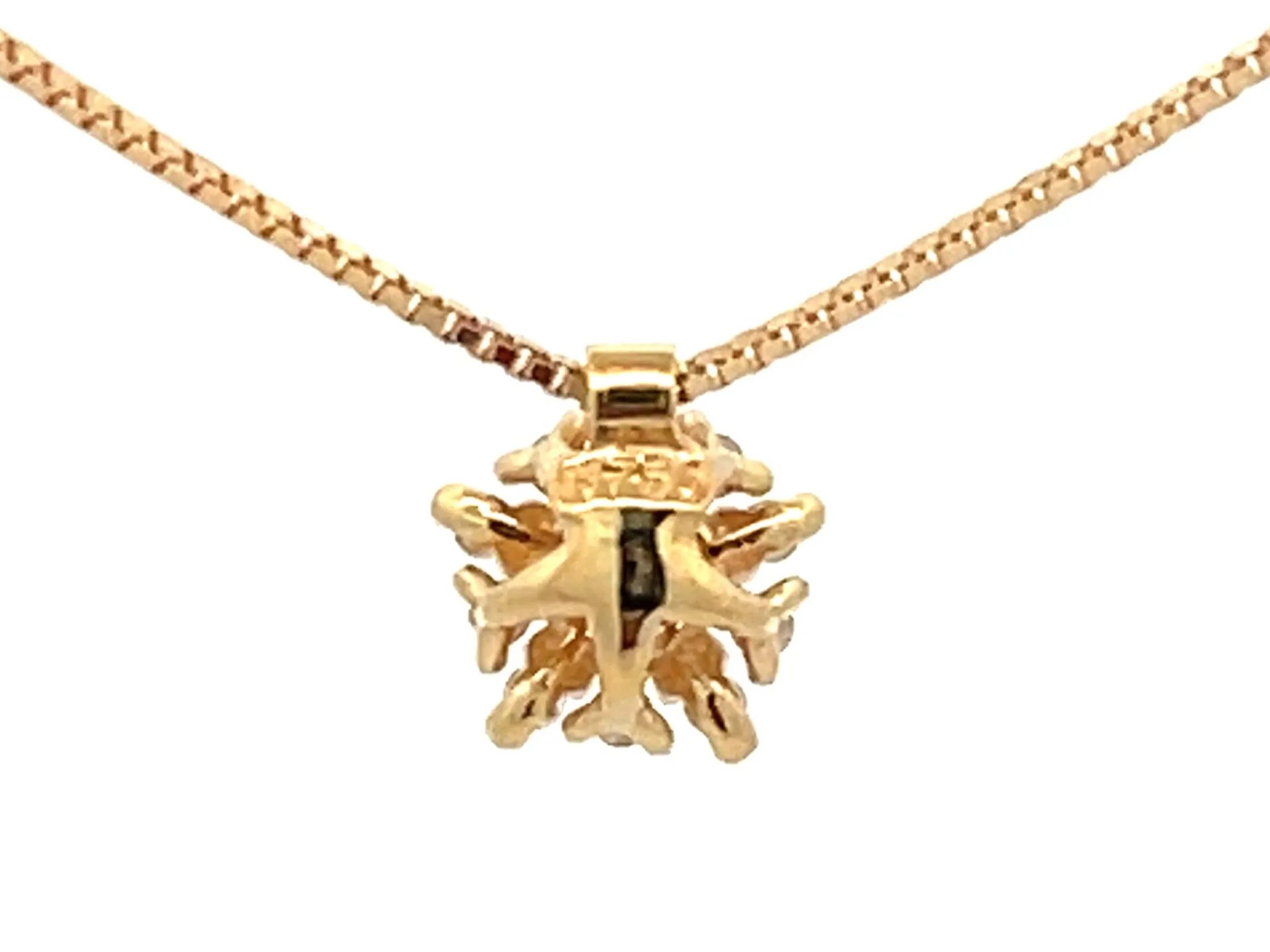 Diamond Star Necklace in 18k Yellow Gold