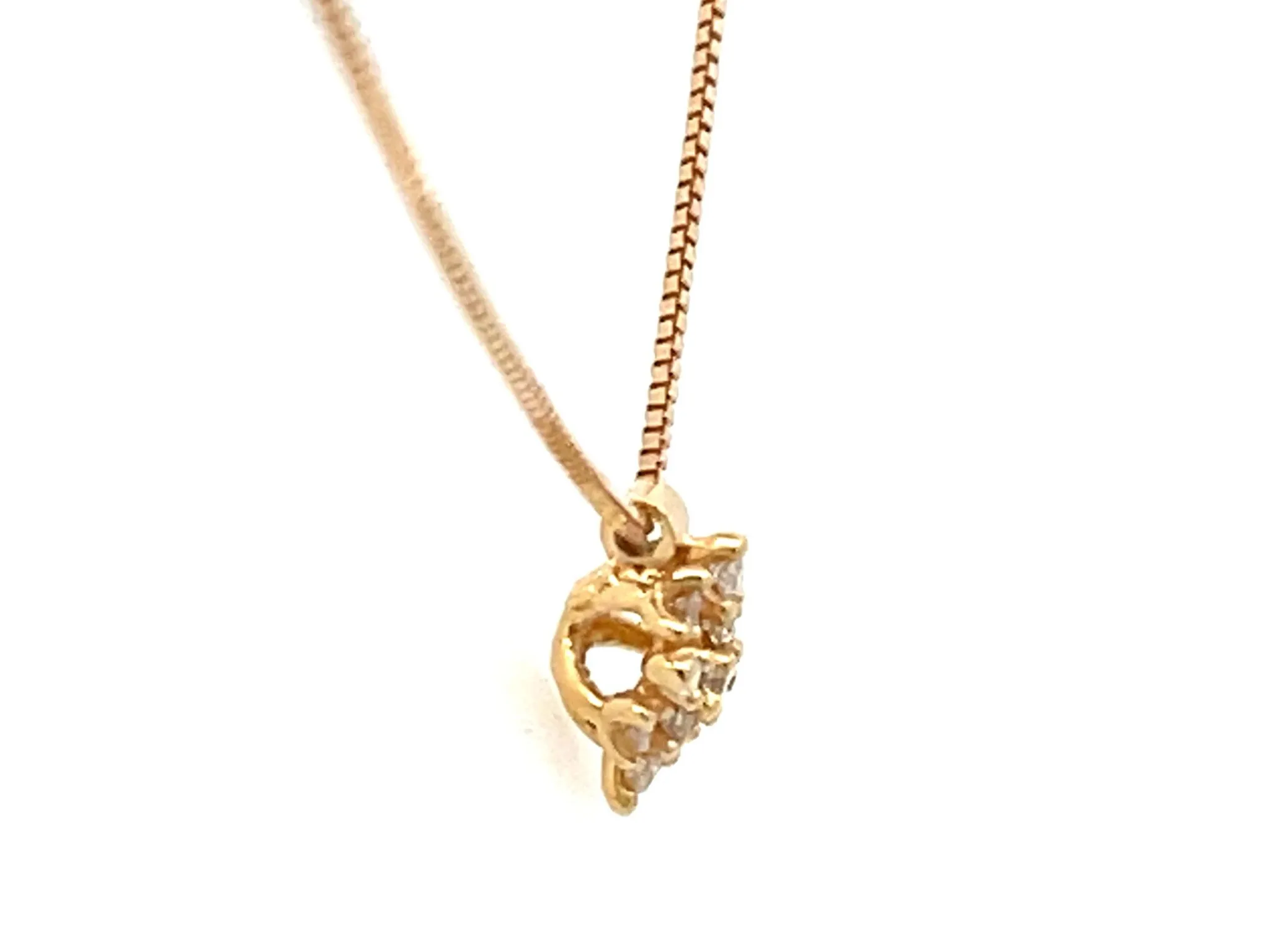 Diamond Star Necklace in 18k Yellow Gold