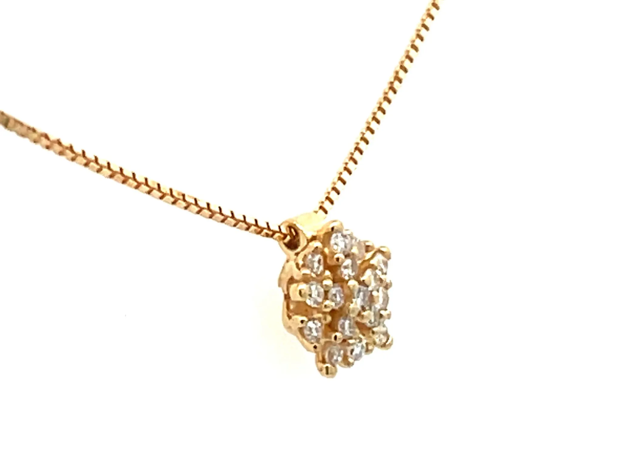 Diamond Star Necklace in 18k Yellow Gold