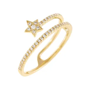 Diamond Star Wrap Ring 14K
