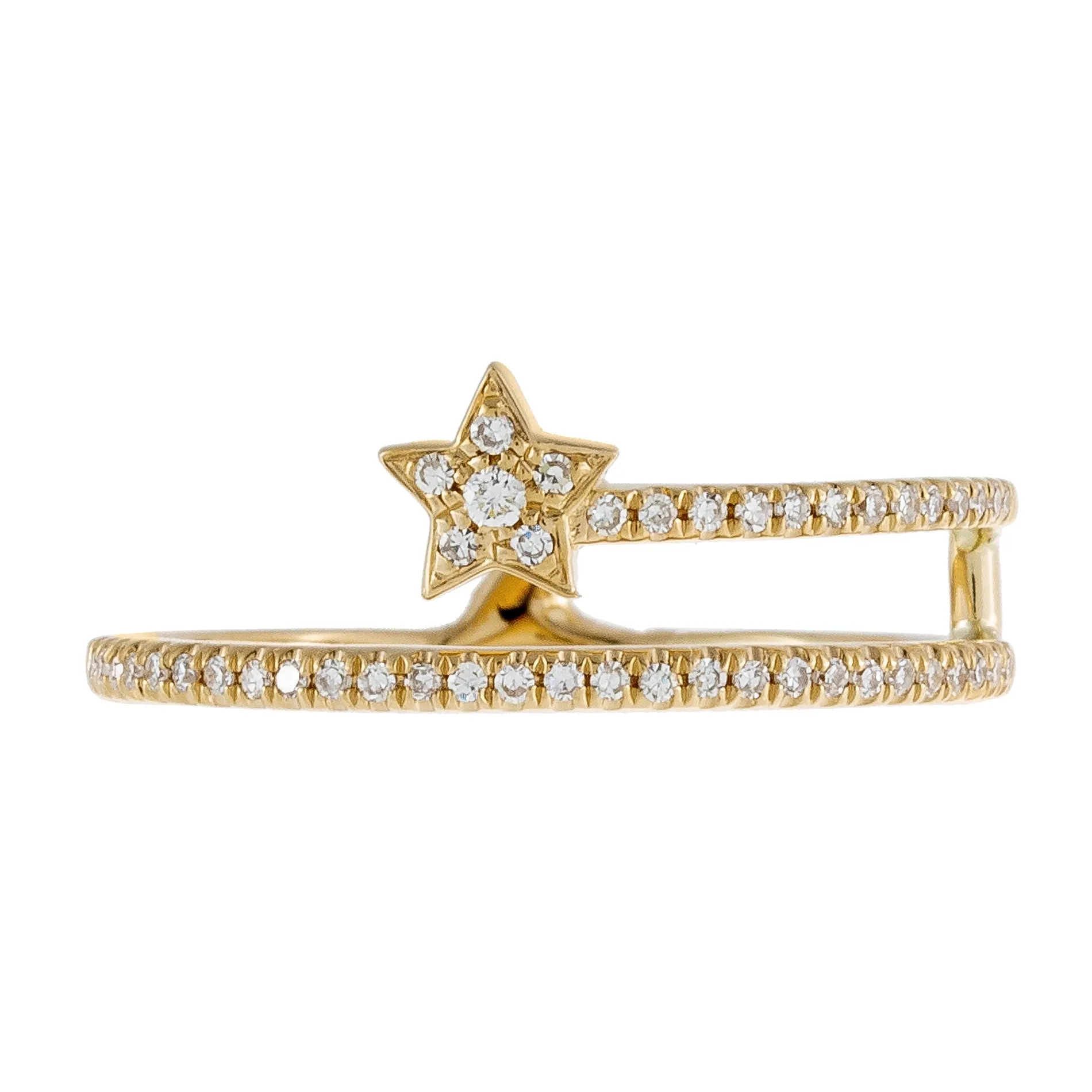 Diamond Star Wrap Ring 14K