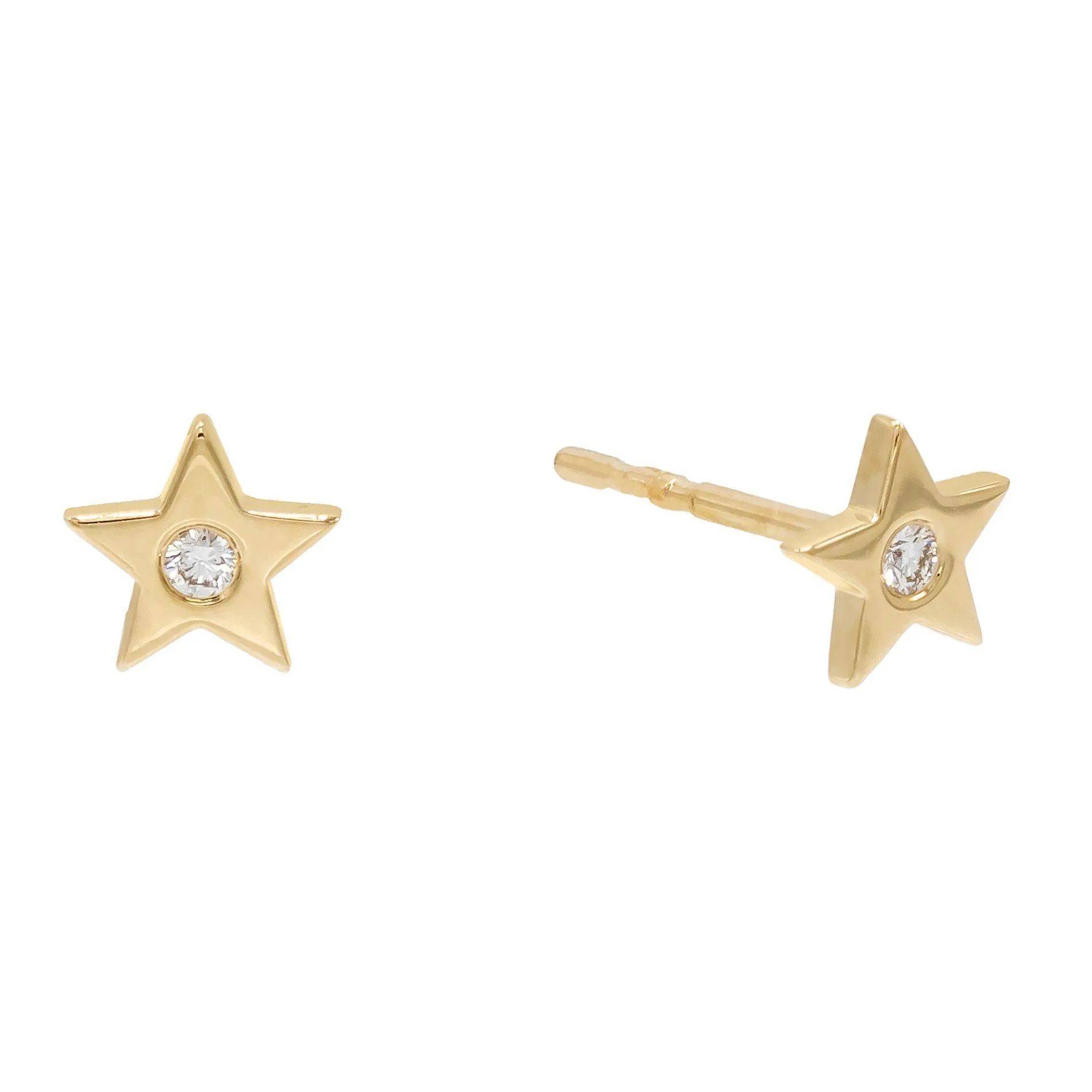 Diamond Stars Stud Earring 14K