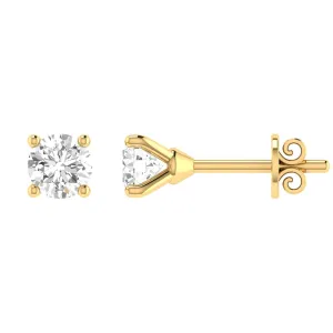 Diamond Stud Earrings with 0.08ct Diamonds in 9K Yellow Gold - 9YCE08