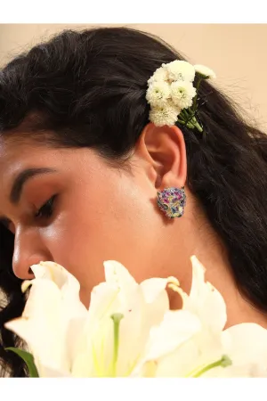 Diamond Studs Tiger Shaped Earrings