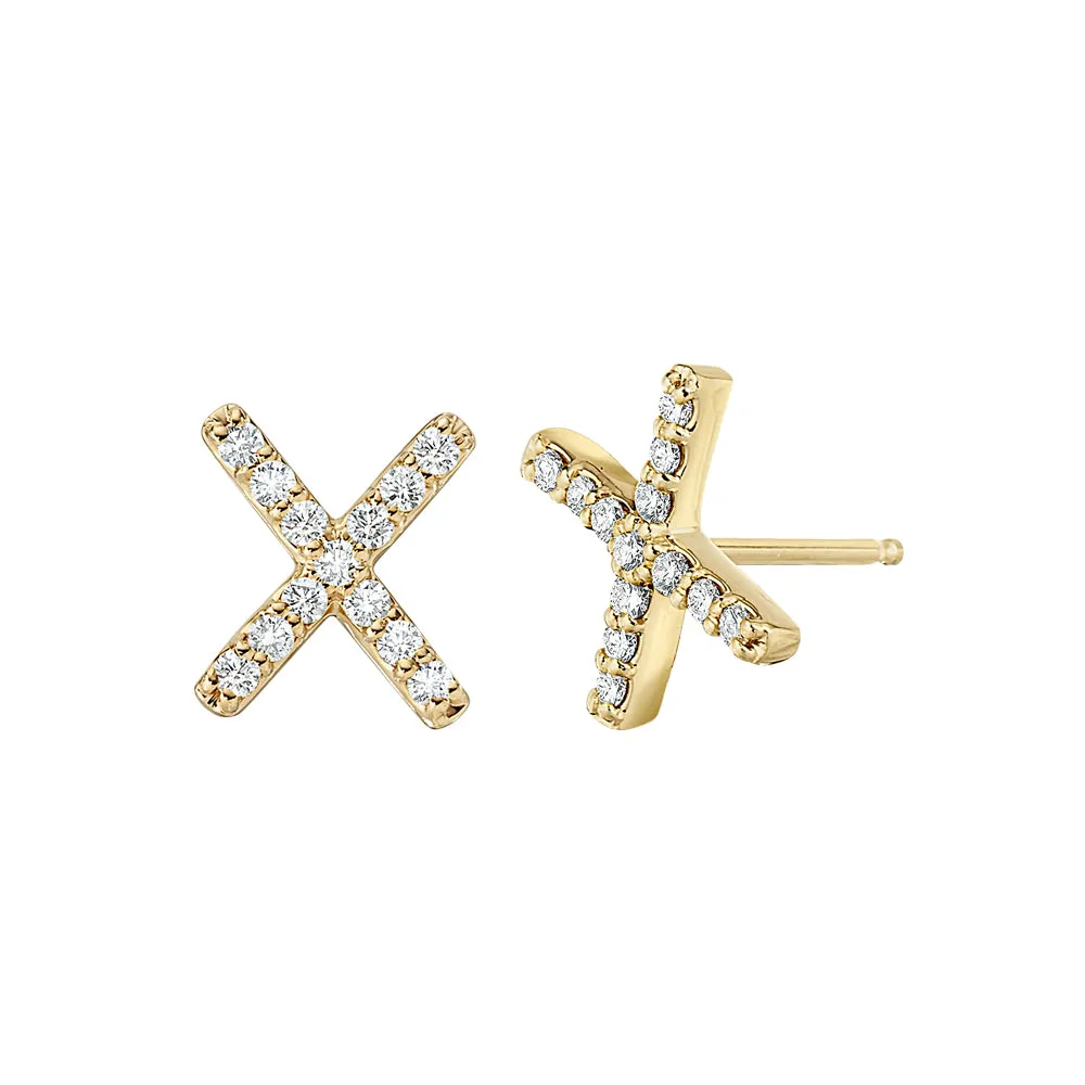 Diamond X Earrings