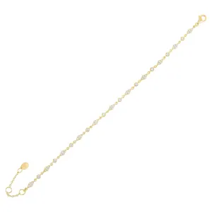 Diamond X Round CZ Shape Bracelet