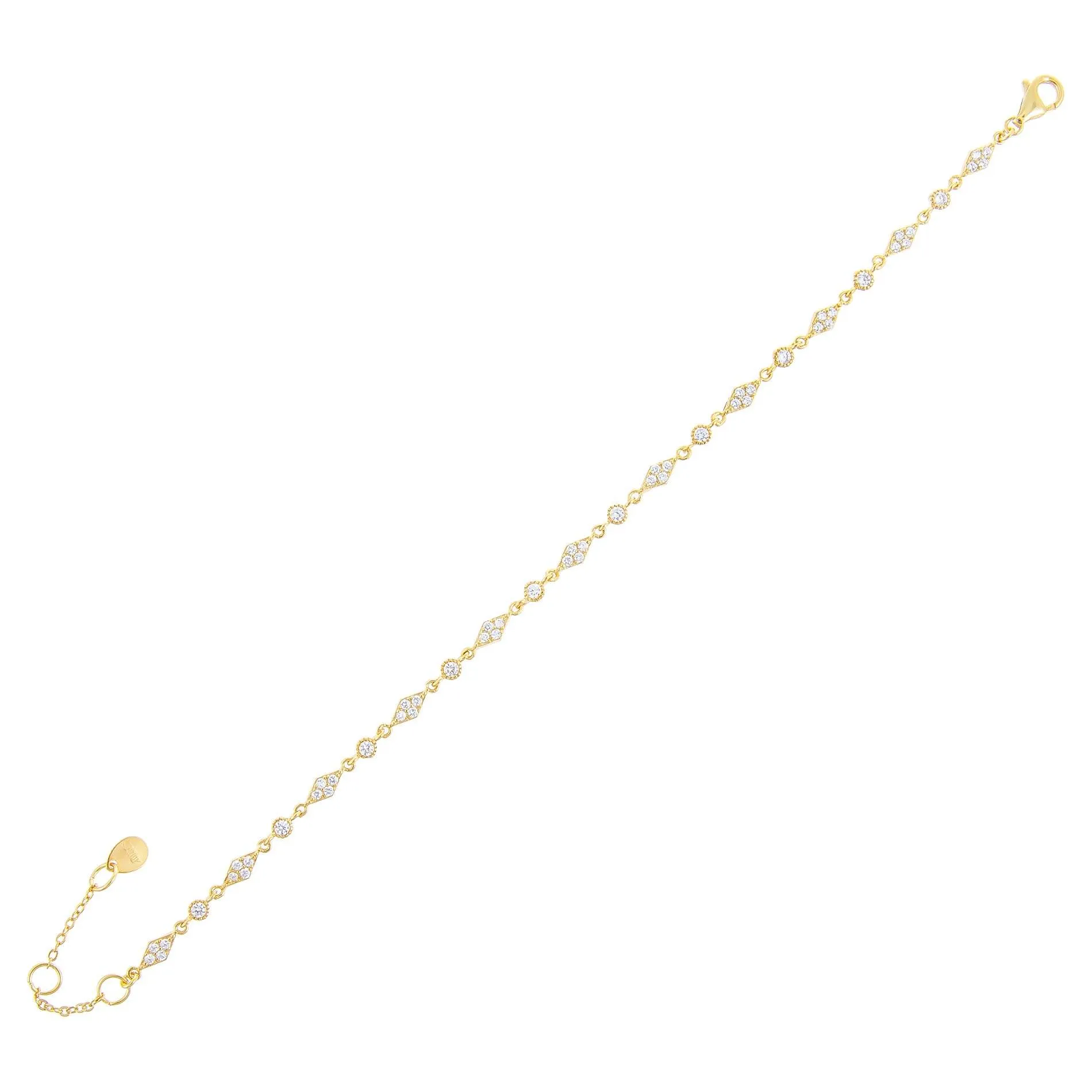 Diamond X Round CZ Shape Bracelet