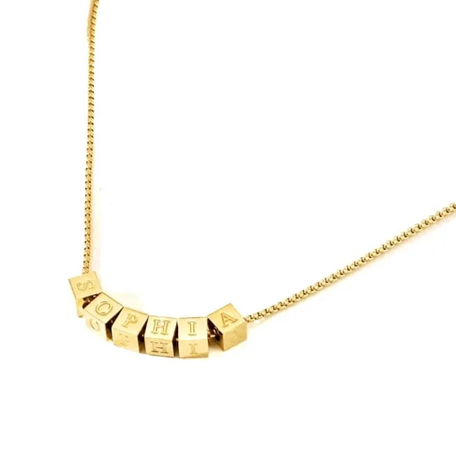Dice Letters Necklace