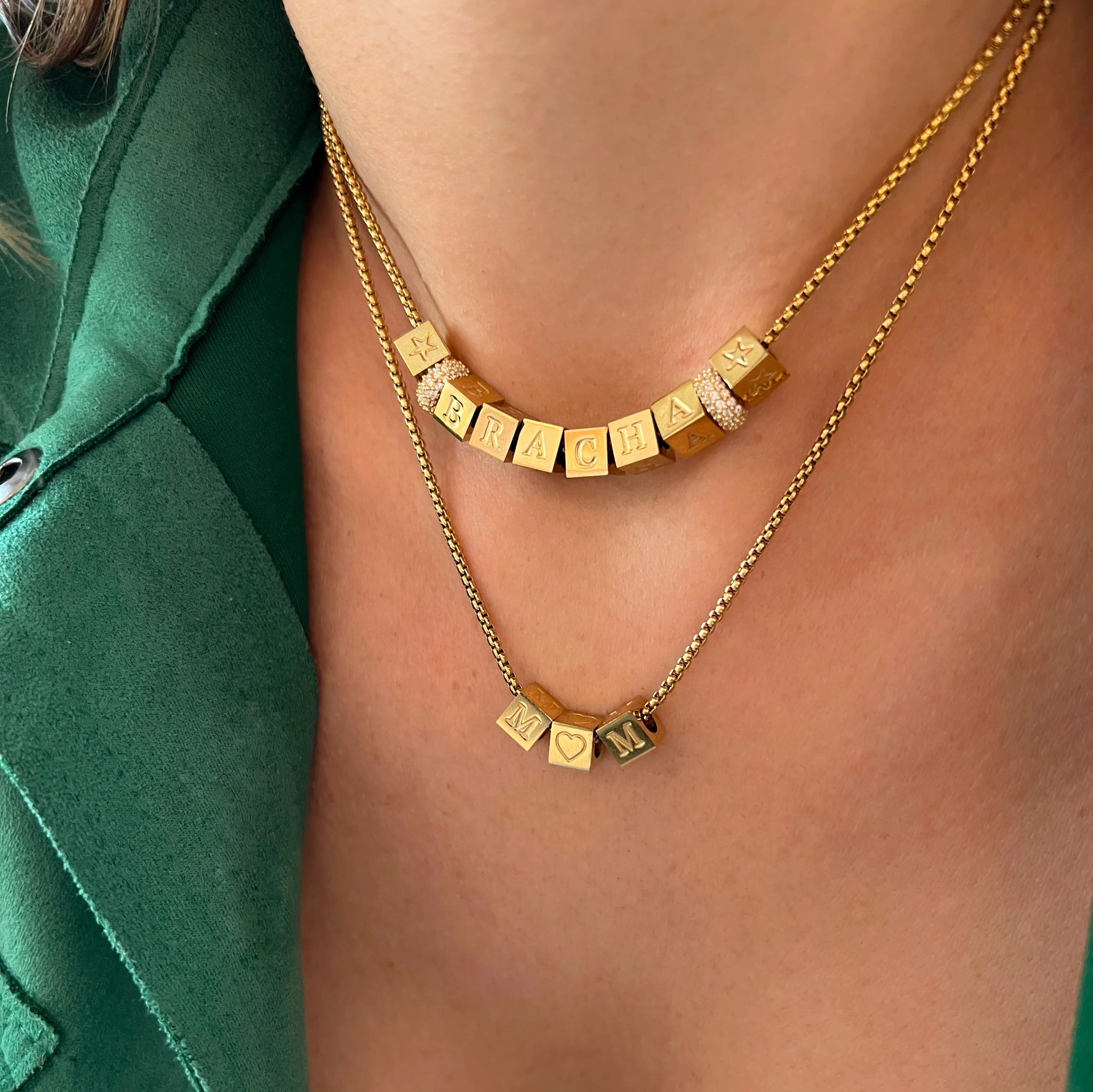 Dice Letters Necklace