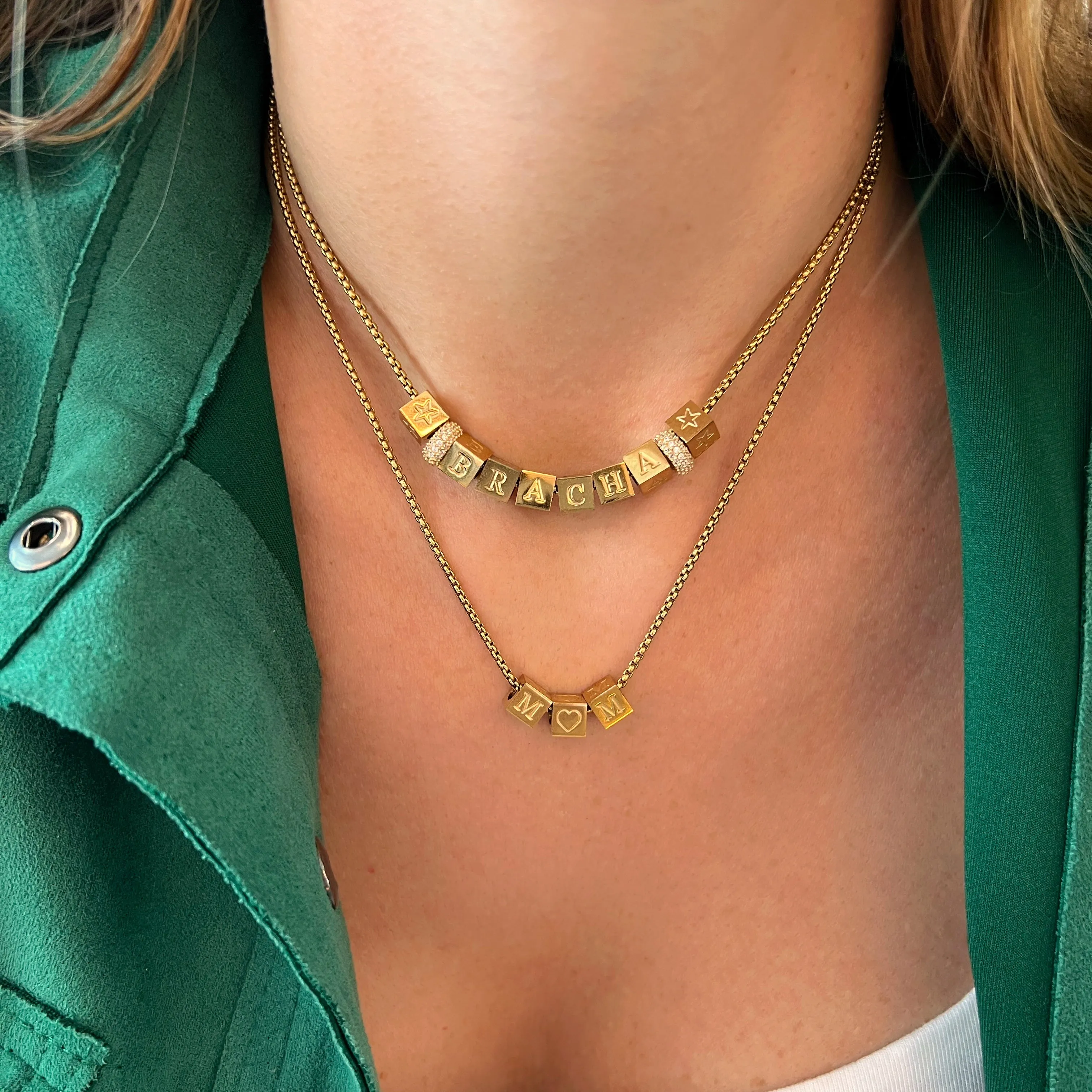 Dice Letters Necklace