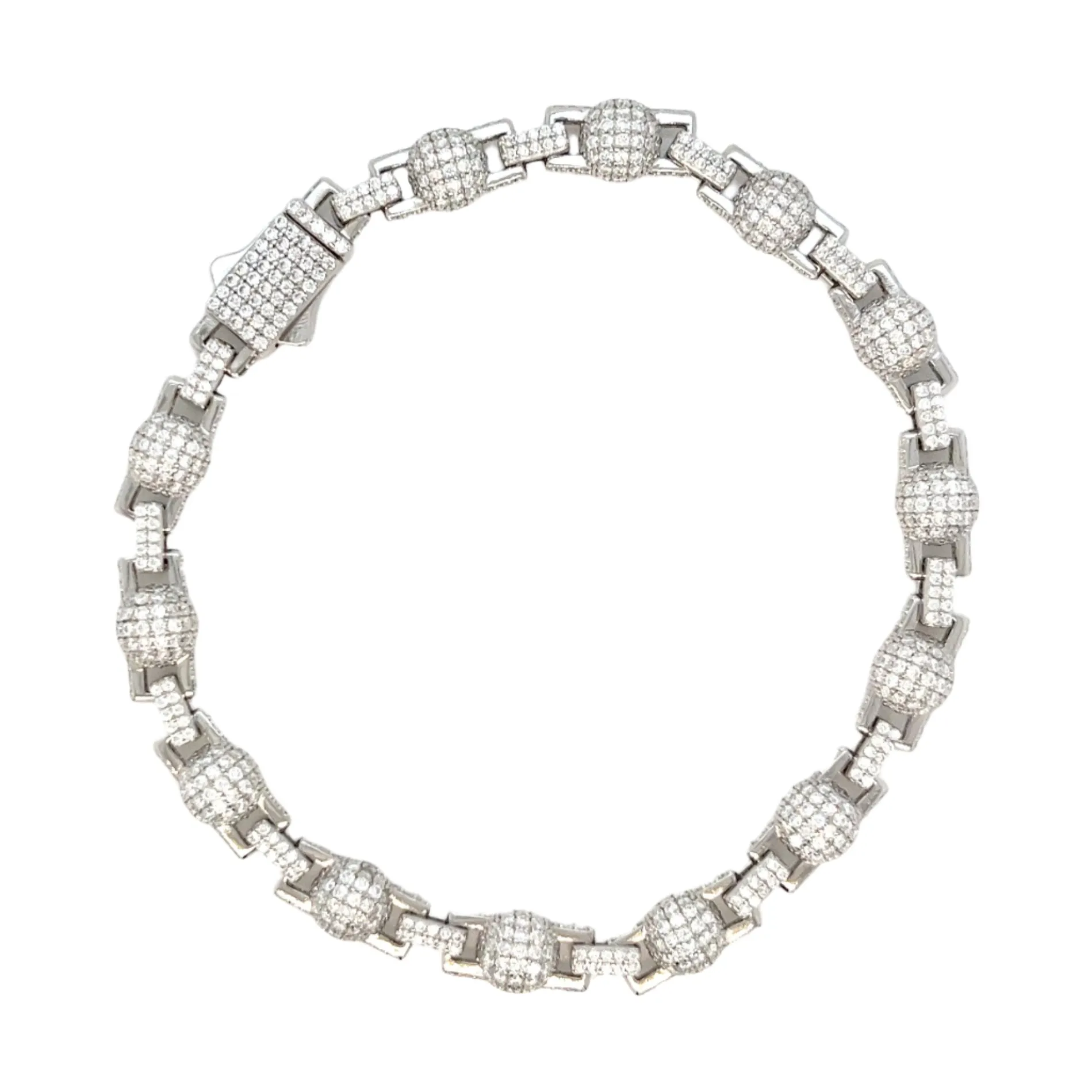Disco Beads Lab-Created Moissanite 7mm Bracelet - M301849