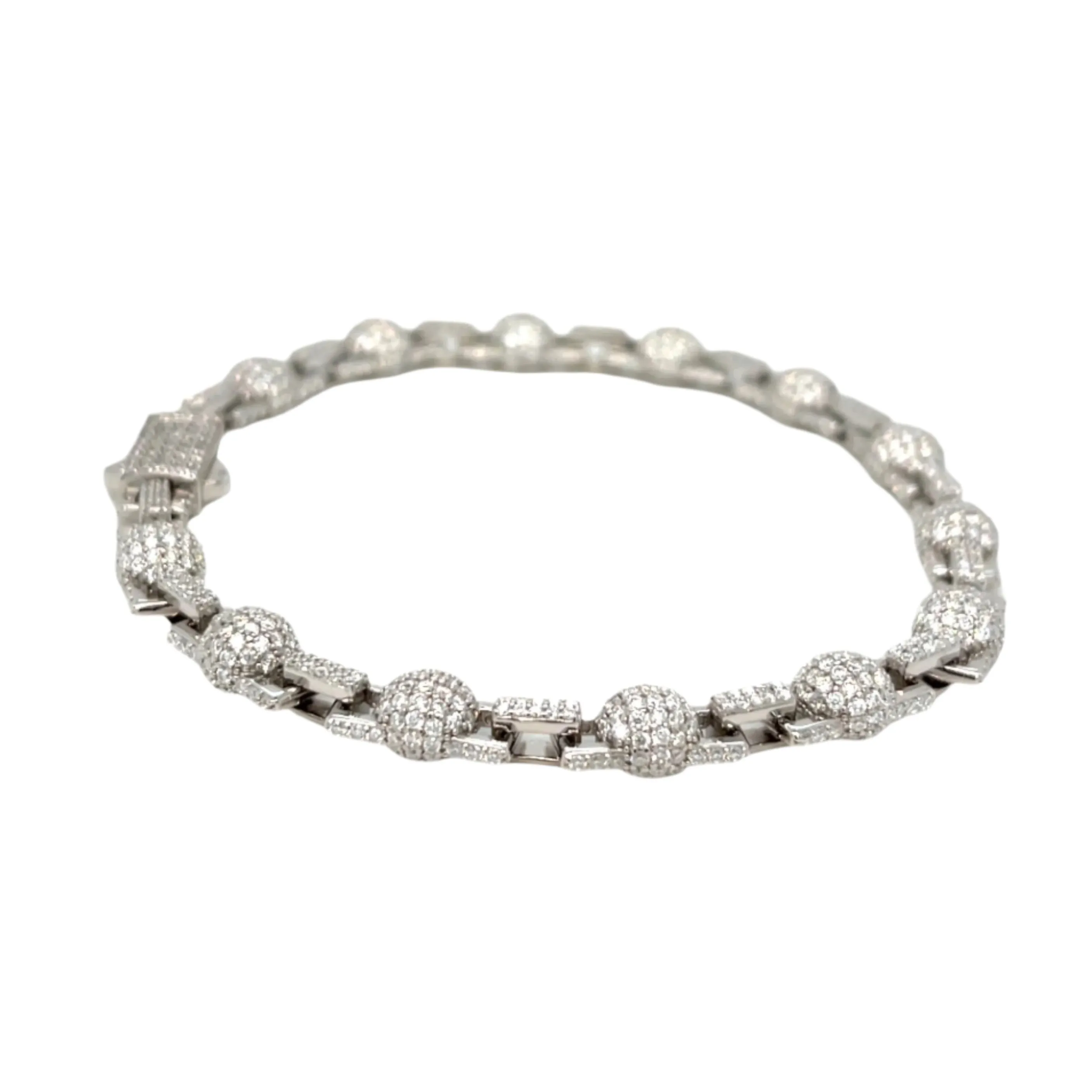 Disco Beads Lab-Created Moissanite 7mm Bracelet - M301849