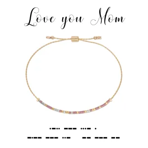 Dot & Dash Bracelet- Love You Mom