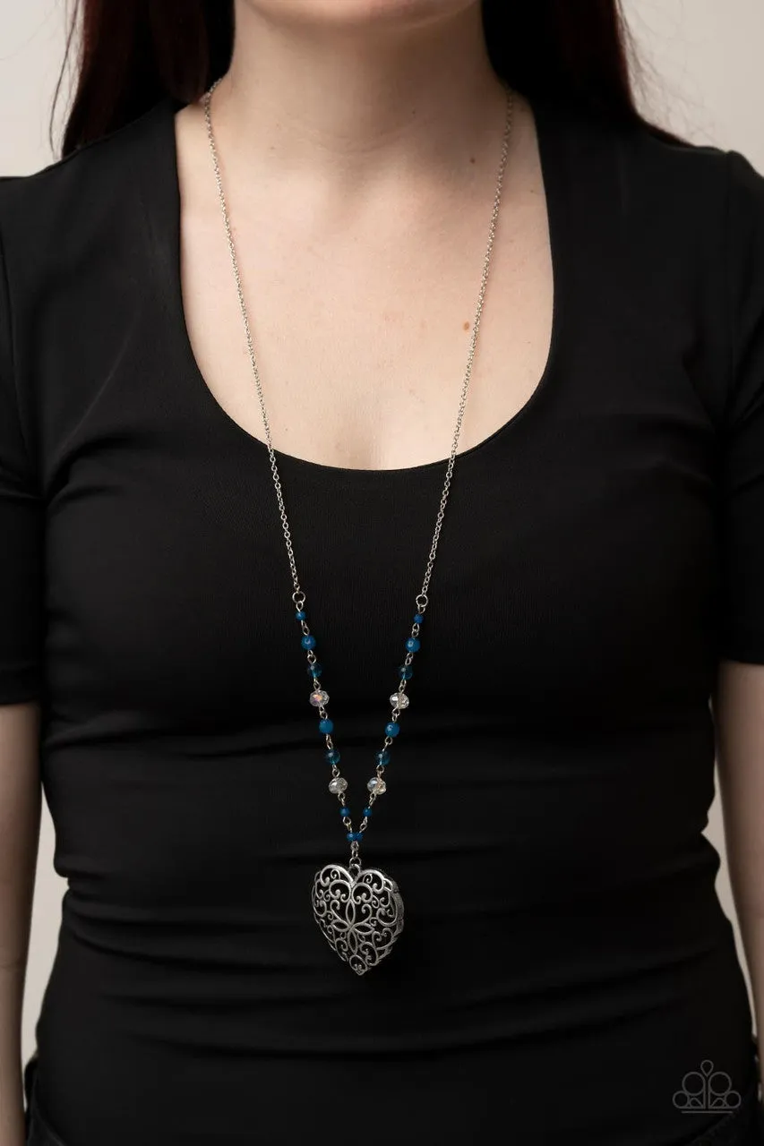 Doting Devotion Blue Paparazzi Necklace