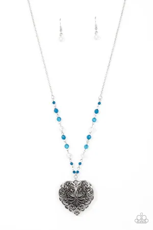 Doting Devotion Blue Paparazzi Necklace