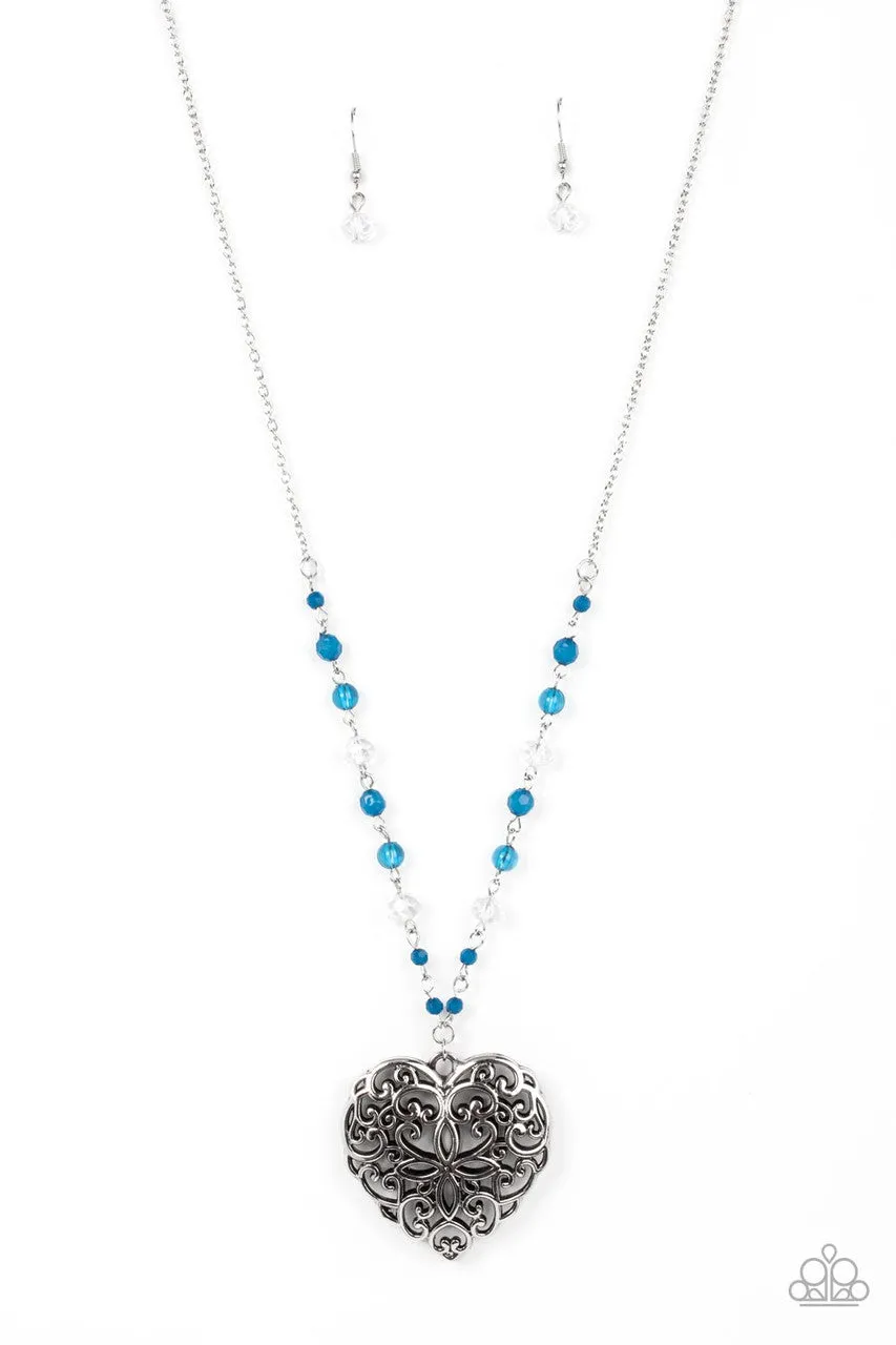 Doting Devotion Blue Paparazzi Necklace