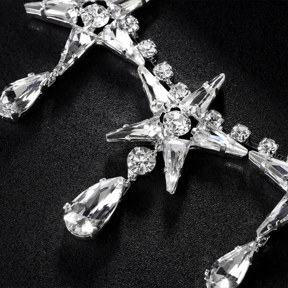 Double Layer Star Rhinestone Necklace