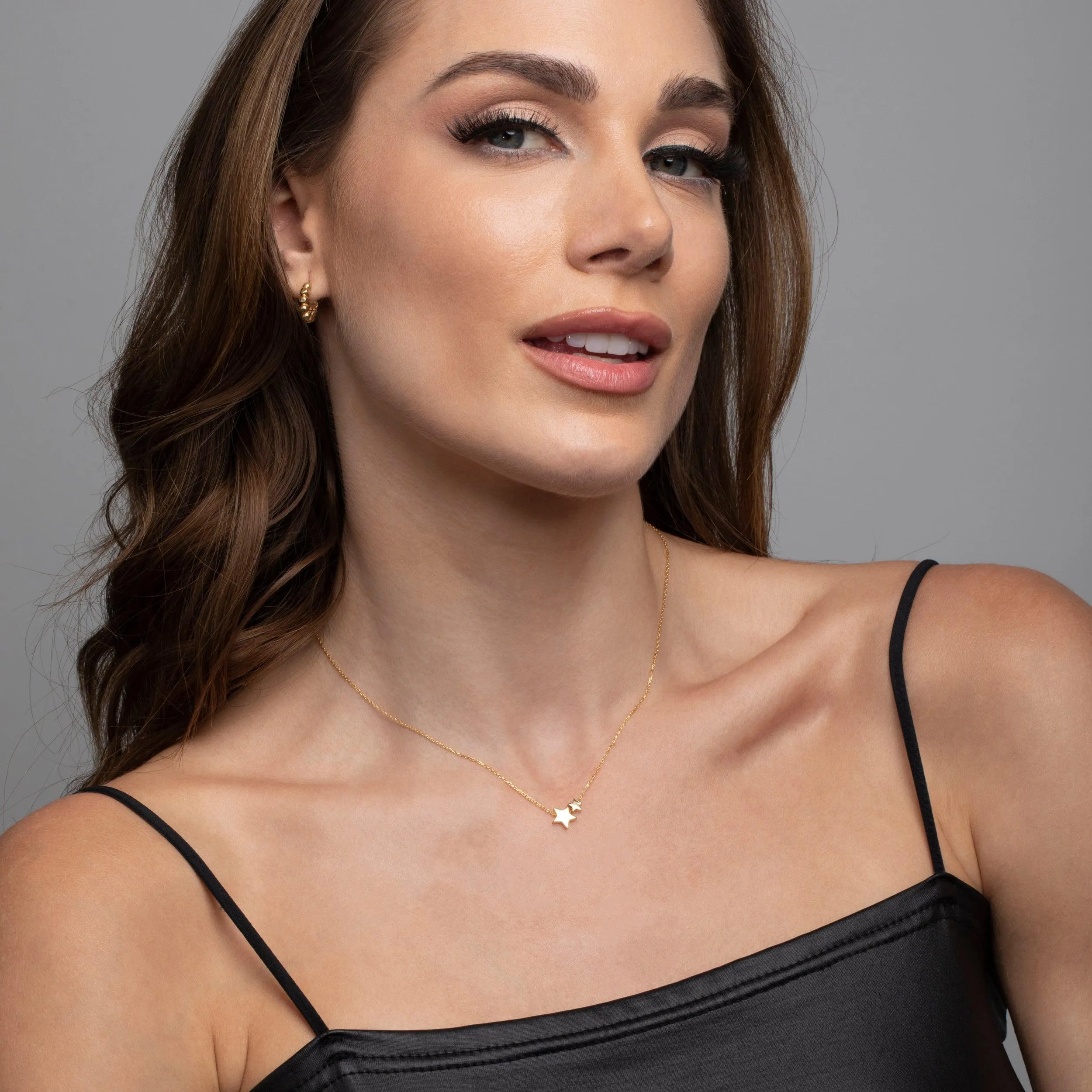 Double Star Pendant Necklace