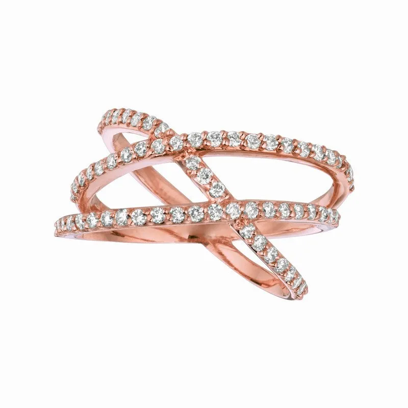 ‘DOUBLE X’ DIAMOND RING 14K GOLD (0.65 CTW)
