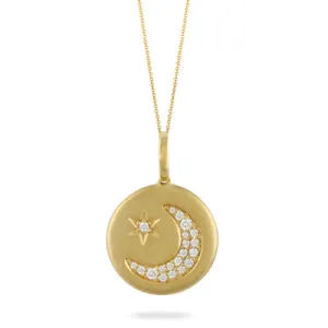 Doves Diamond Moon & Star Pendant