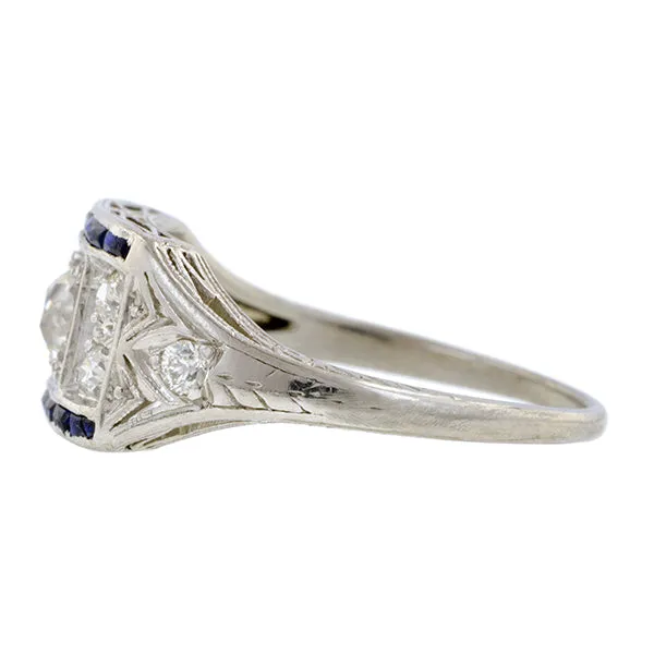 Edwardian Sapphire & Diamond Ring