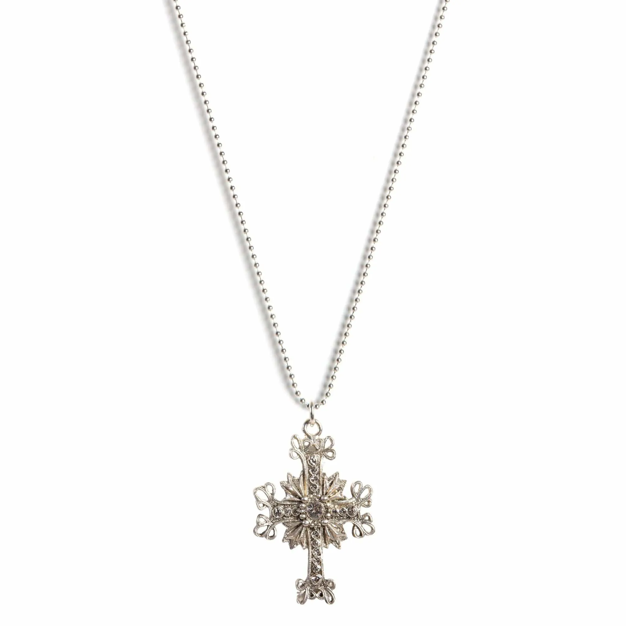 Electra Cross Charm Necklace