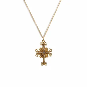 Electra Cross Charm Necklace
