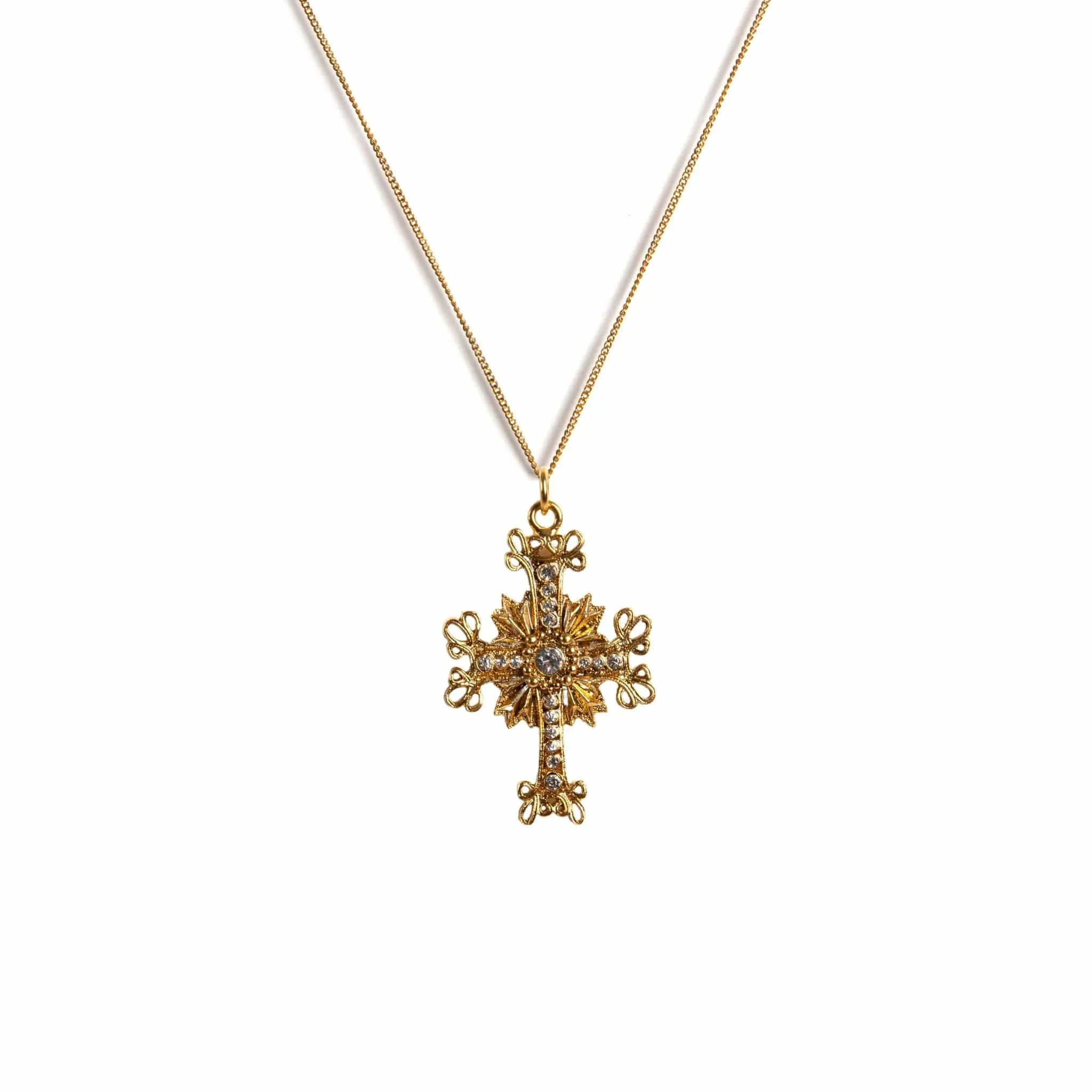 Electra Cross Charm Necklace