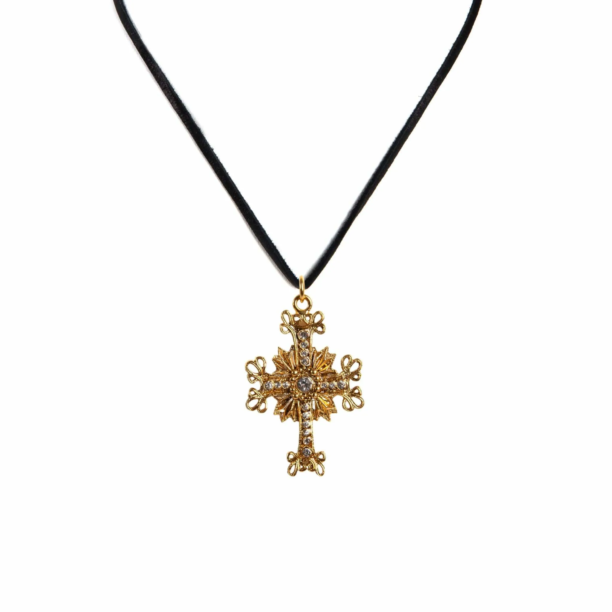 Electra Cross Charm Necklace