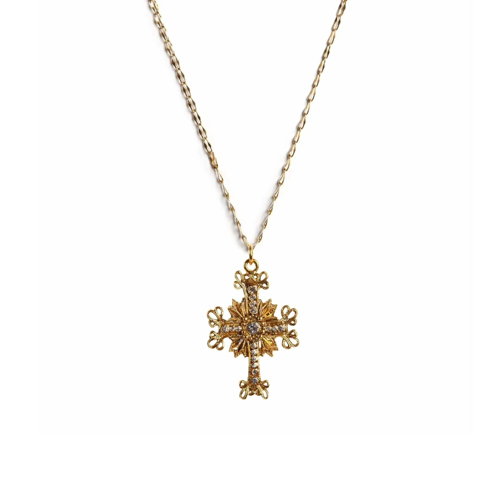 Electra Cross Charm Necklace