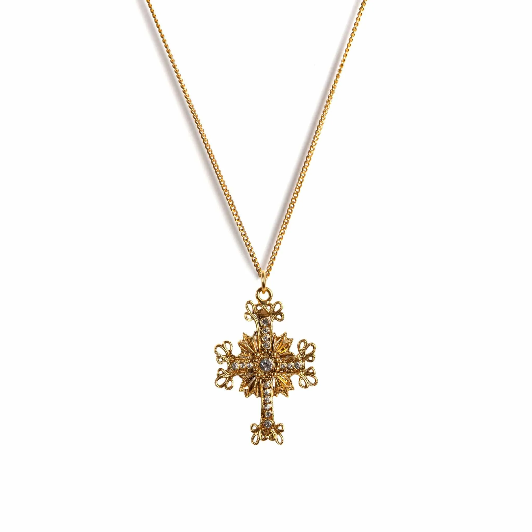 Electra Cross Charm Necklace