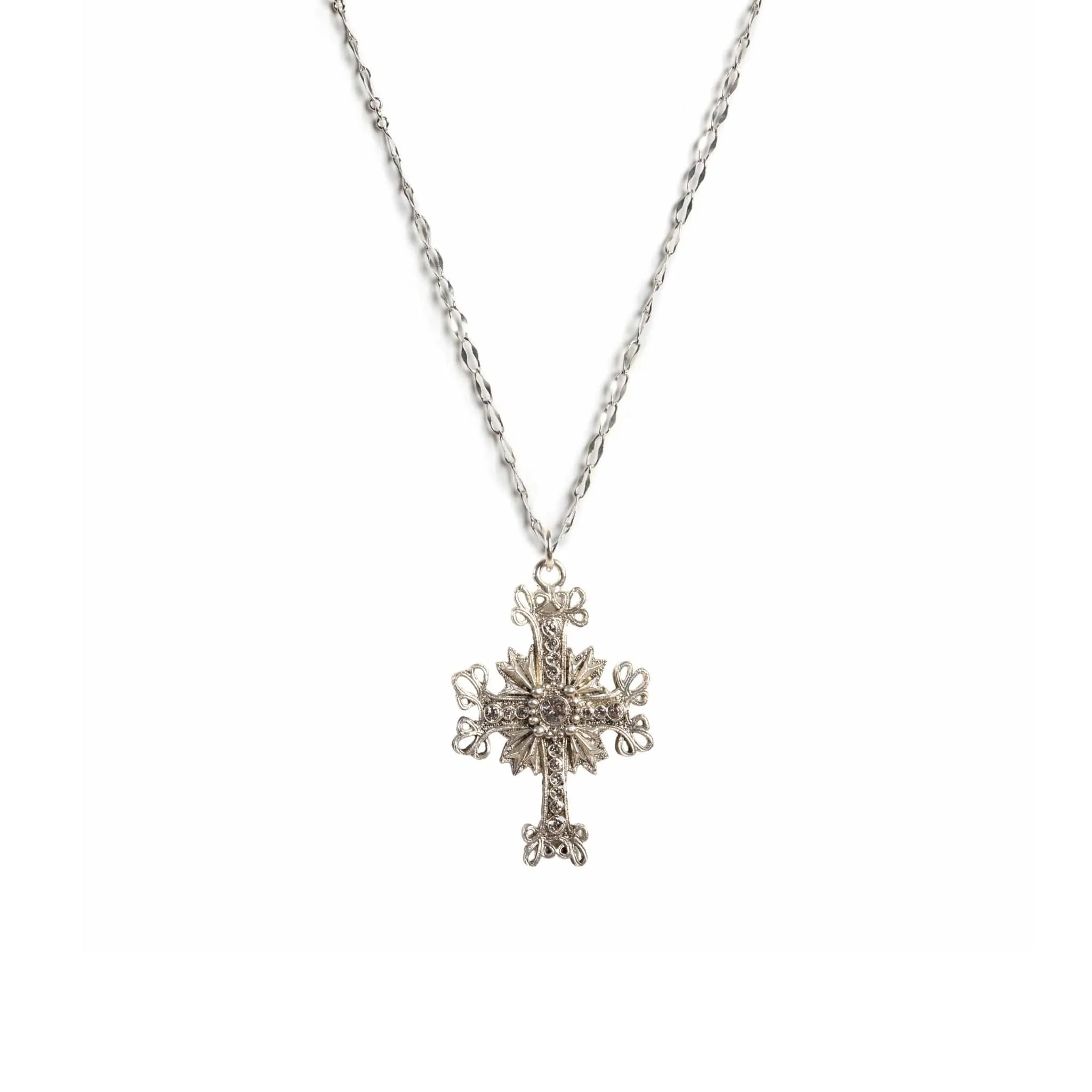 Electra Cross Charm Necklace
