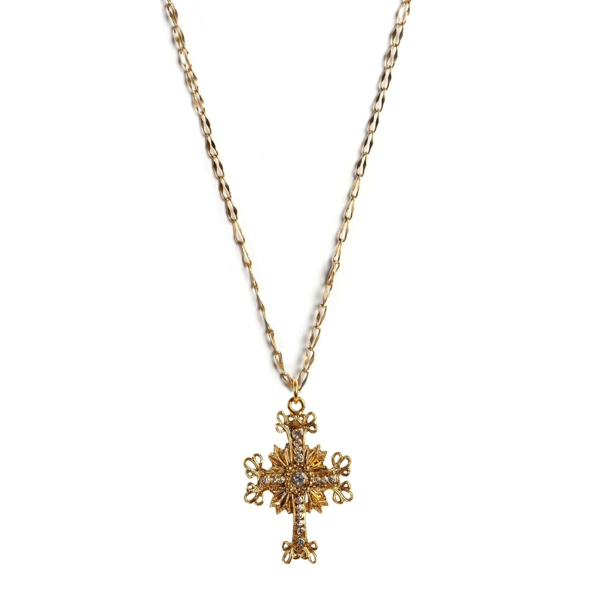 Electra Cross Charm Necklace