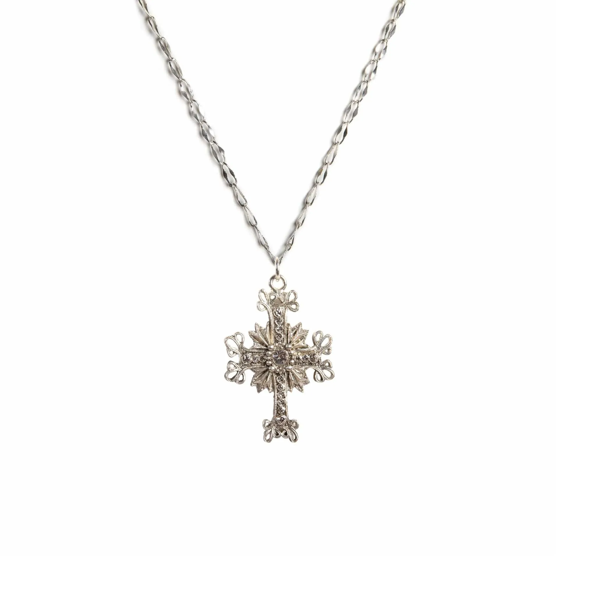 Electra Cross Charm Necklace