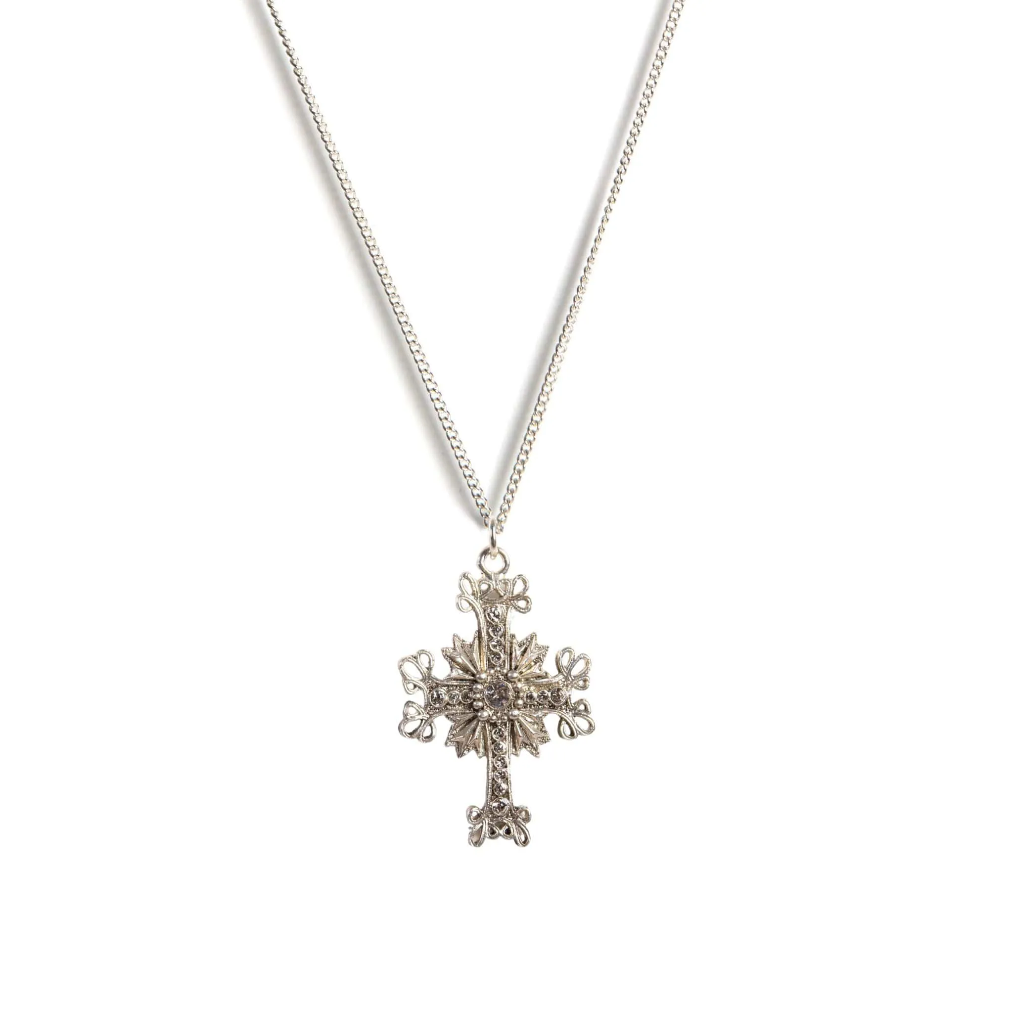 Electra Cross Charm Necklace