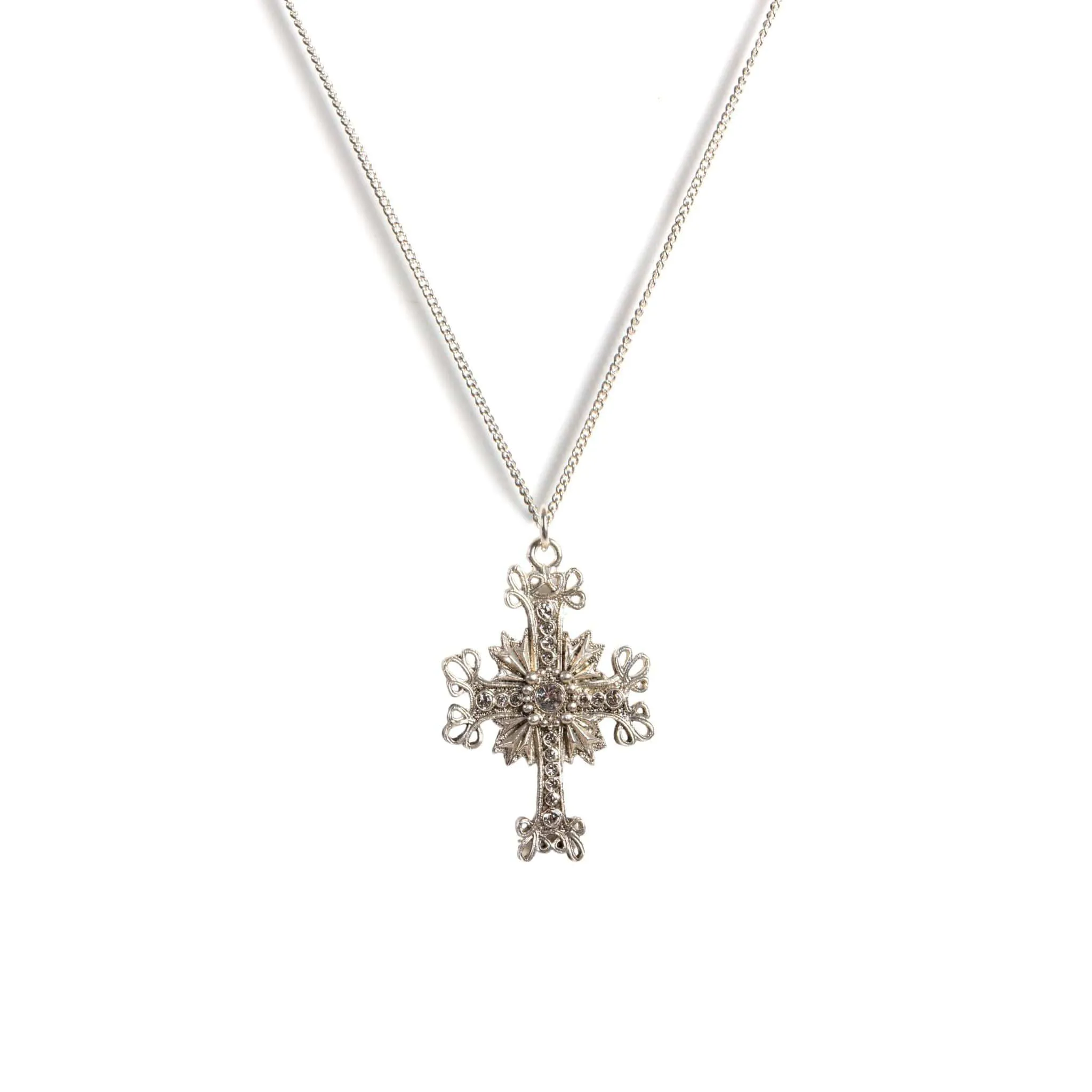 Electra Cross Charm Necklace