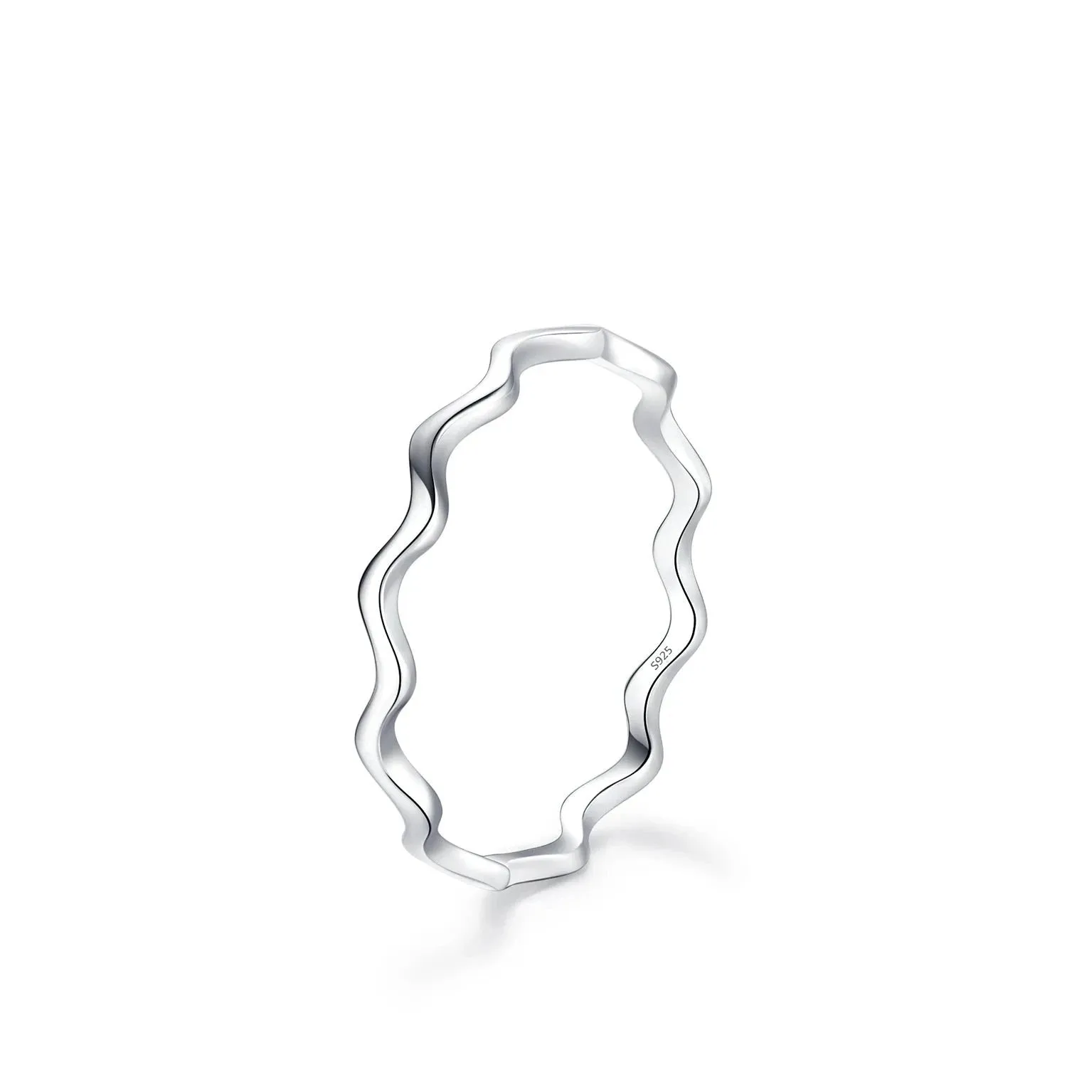 Elegant Wave Geometric Stackable Rings