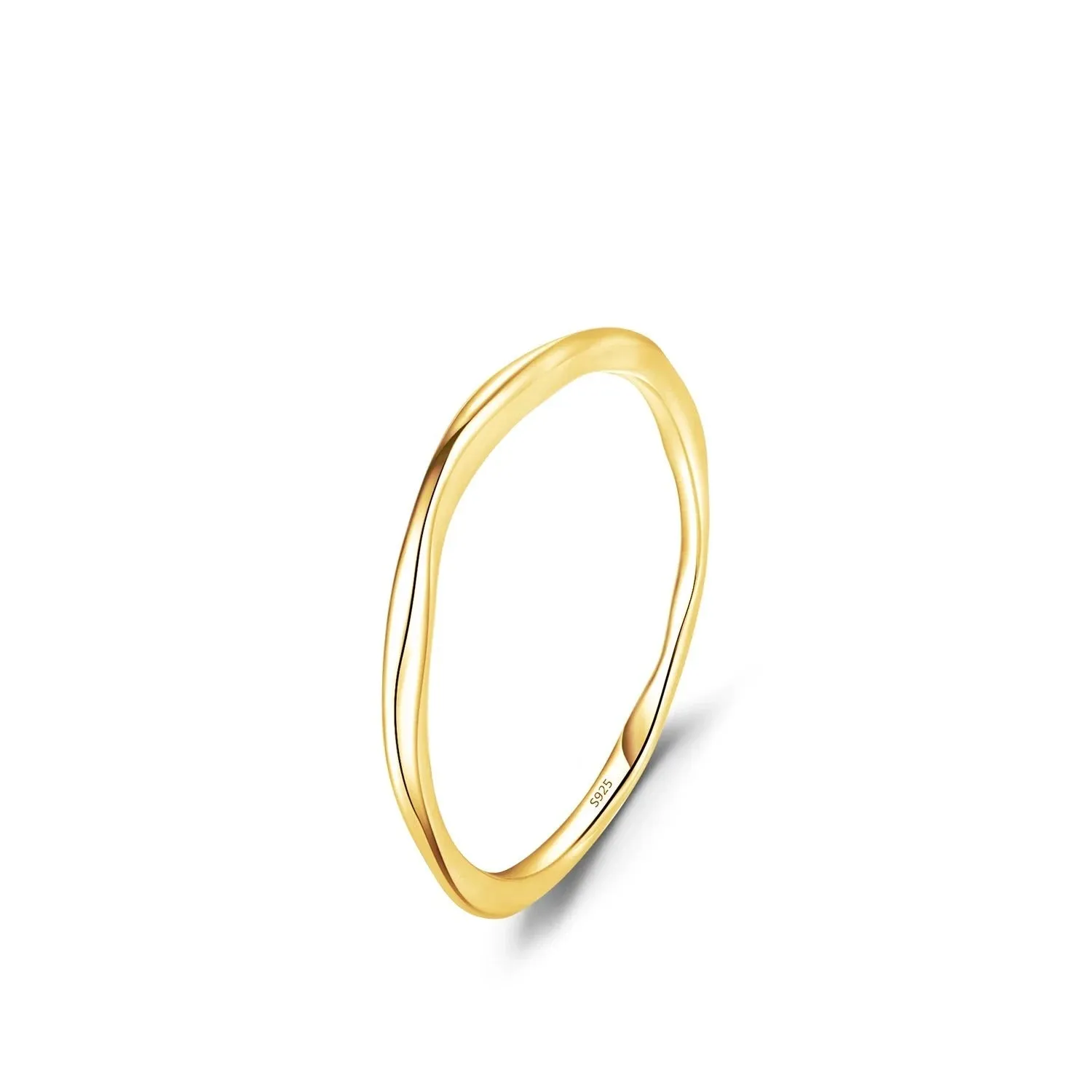 Elegant Wave Geometric Stackable Rings