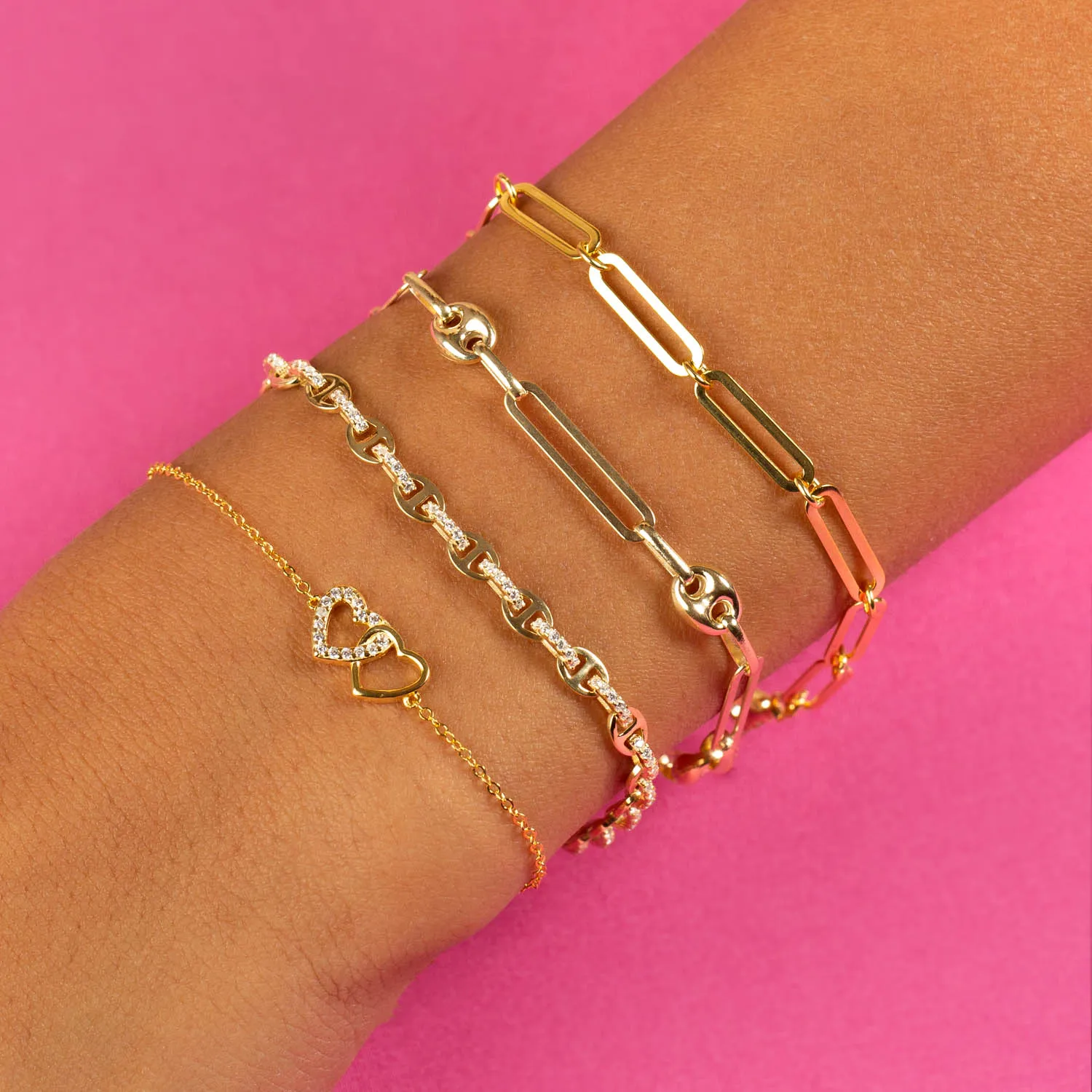Elongated Paperclip Bracelet
