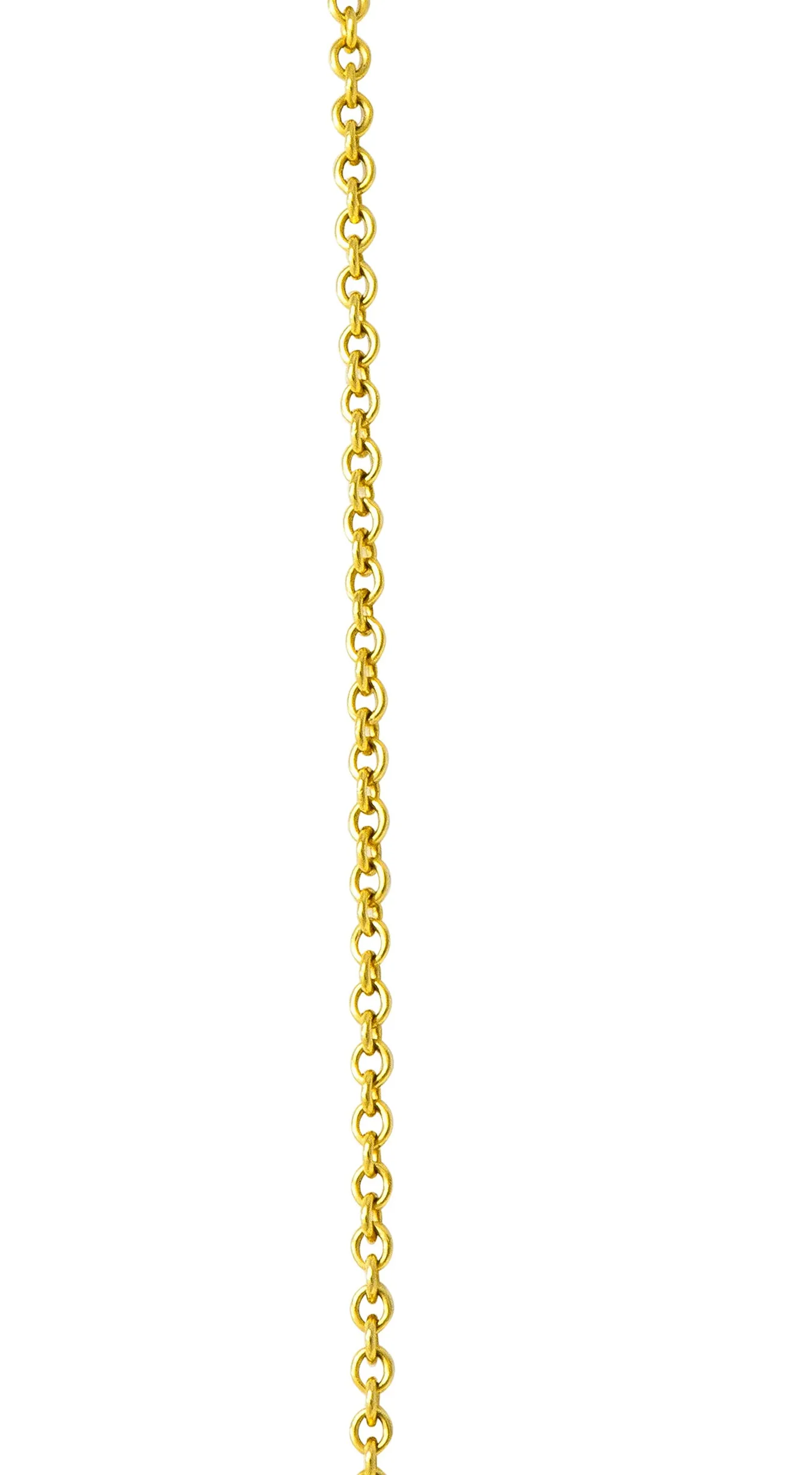 Elsa Peretti Tiffany & Co. 18 Karat Gold 14MM Open Heart Pendant Necklace