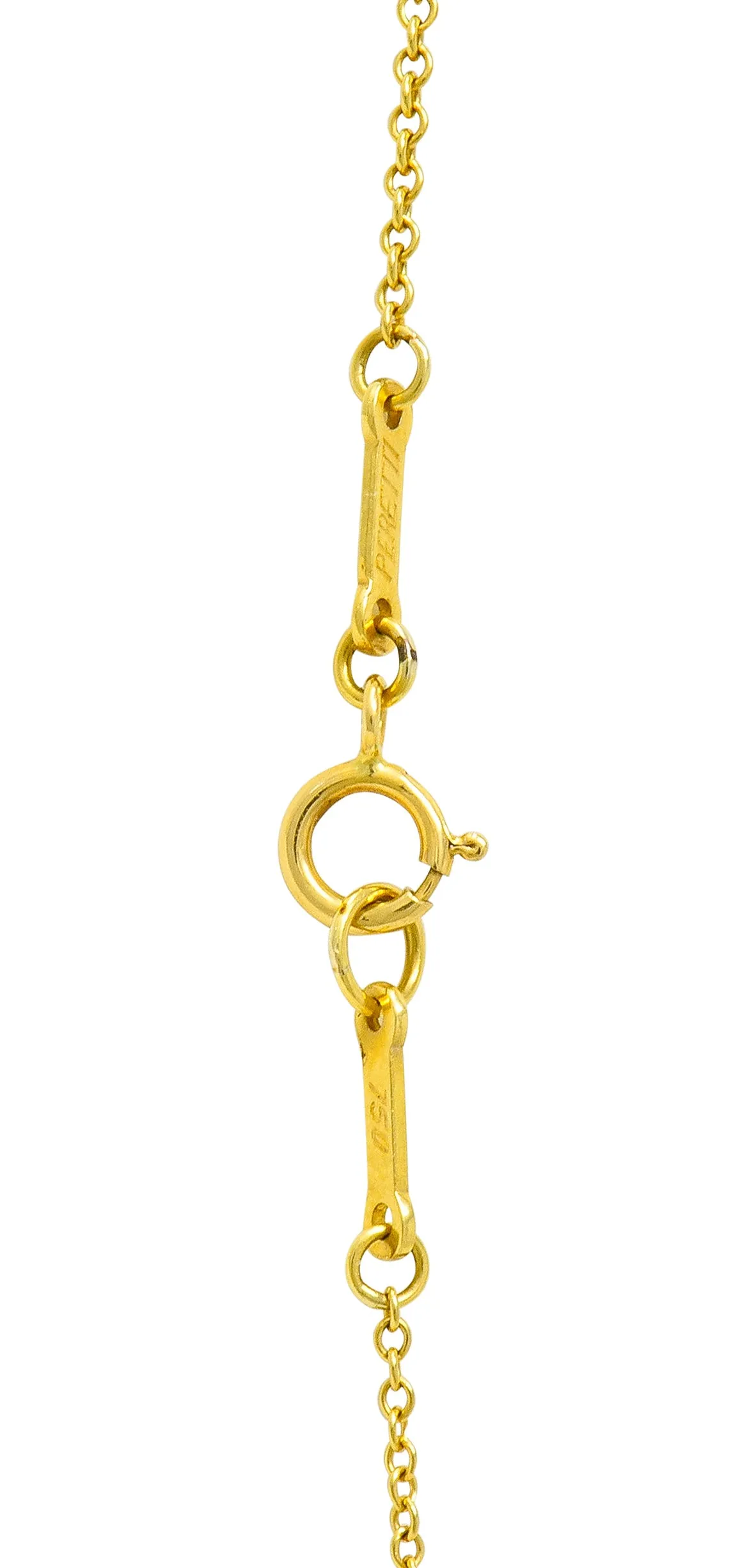 Elsa Peretti Tiffany & Co. 18 Karat Gold 14MM Open Heart Pendant Necklace