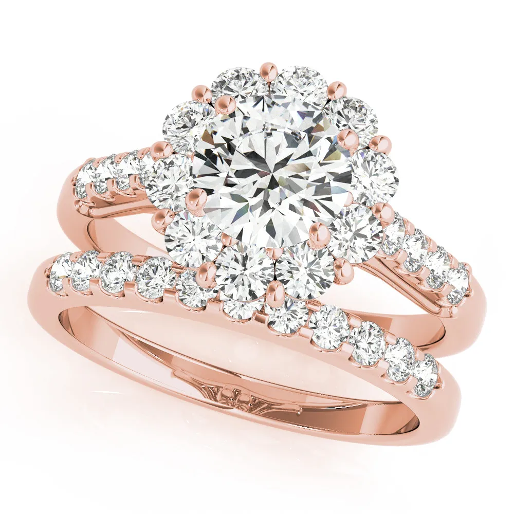 Engagement Rings Halo Round - TN50584-E