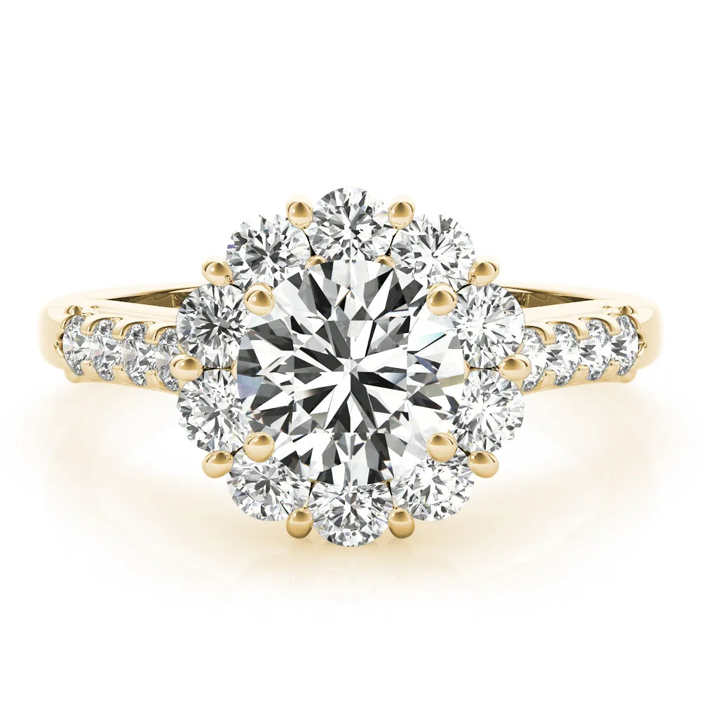 Engagement Rings Halo Round - TN50584-E