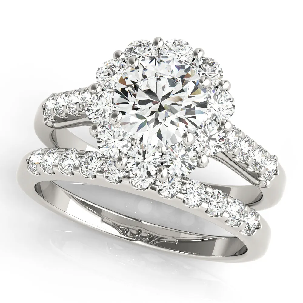 Engagement Rings Halo Round - TN50584-E